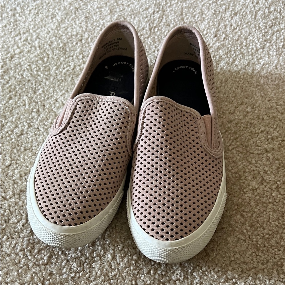 Sperry Women's Blush Perforated Slip-On Sneakers